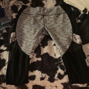 Avia Black and Gray Striped Leggings